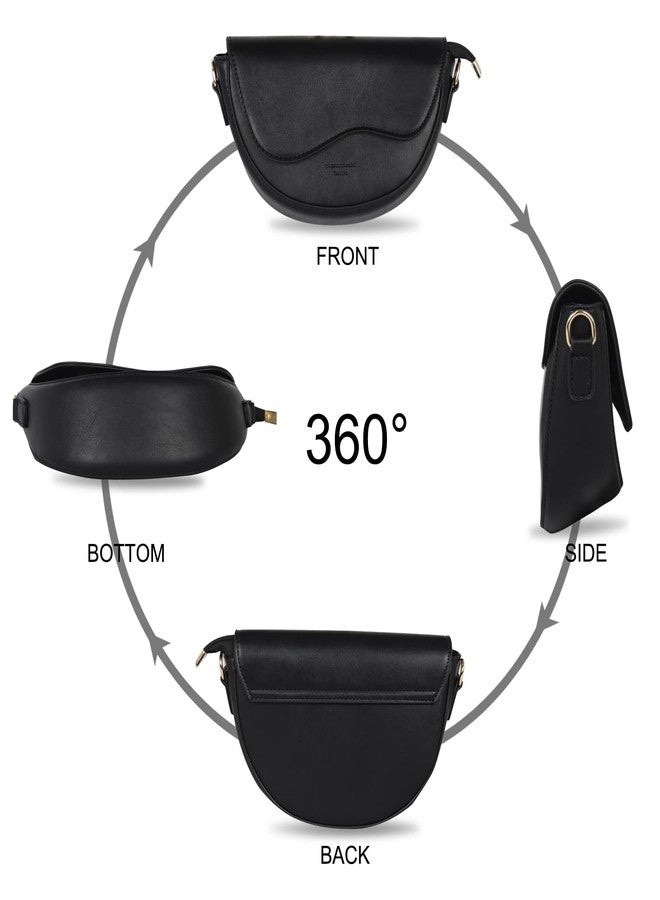 EXTREE crossbody Bags for Women,Trendy Shoulder Vegan Leather Handbags, Satchel Purse with Adjustable Wide Vintage Strap - Image 4