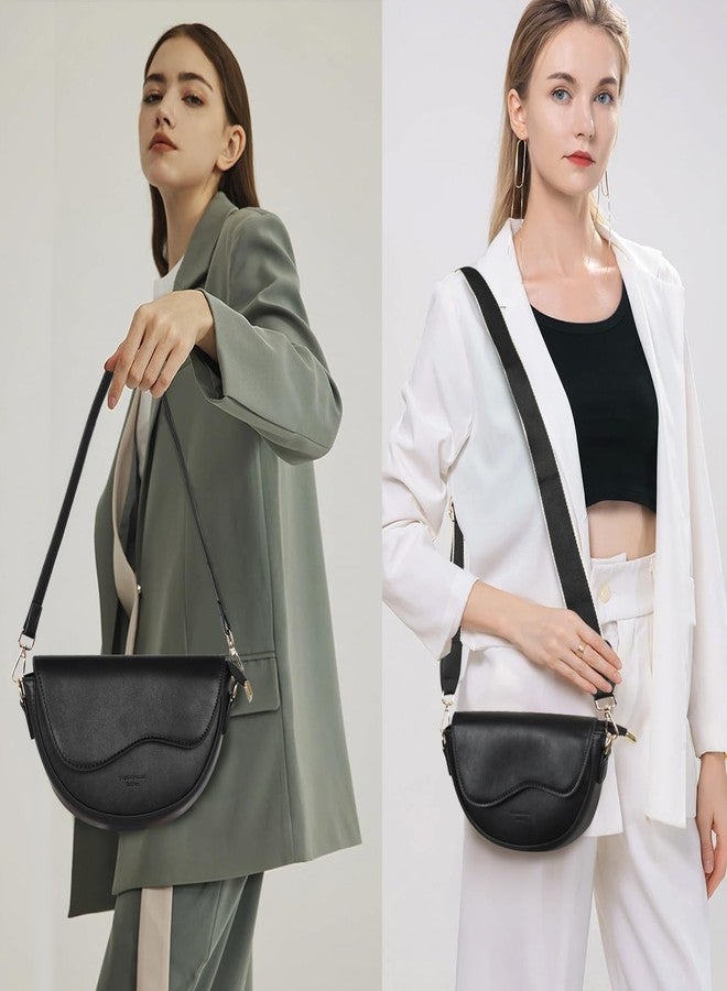 EXTREE crossbody Bags for Women,Trendy Shoulder Vegan Leather Handbags, Satchel Purse with Adjustable Wide Vintage Strap - Image 2