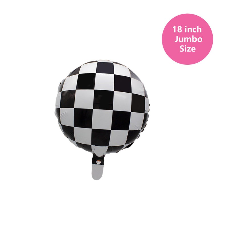 100% liked-One Happy Dude 1st Birthday Balloon Set â€“ 40" Black & White Smiley Face Foil + Latex Balloons, Checkered Baby Shower Decorations, Kids Party Supplies for Boys and Girls - Image 4