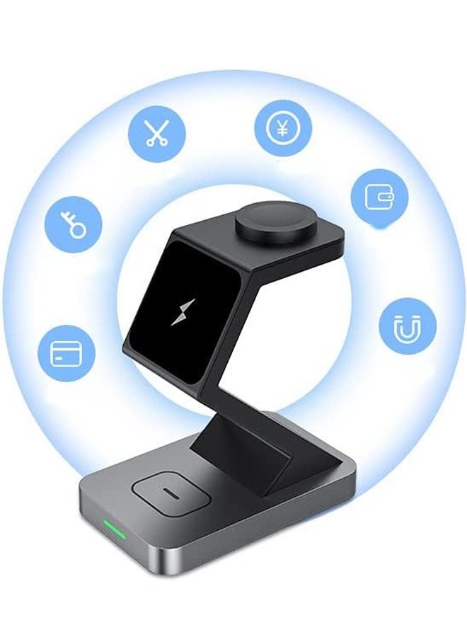 general 3-in-1 wireless charger earphone watch mobile phone magnetic wireless charging stand - Image 4