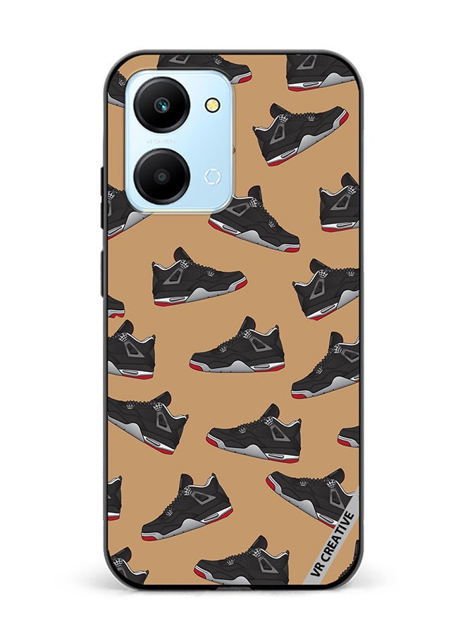 VR CREATIVE Protective Case Cover For Honor Play7T Shoes Black Color Pattern Design Multicolour - Image 1