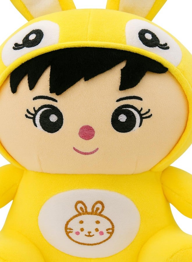 Fun4you Super Soft Doll for Kids | Plush Stuffed Toy Game for Boy and Girl with Bunny Cap Yellow Colour | Washable and Safe | Birthday Gift for Children | 25 CM (Pack of 1) - Image 4