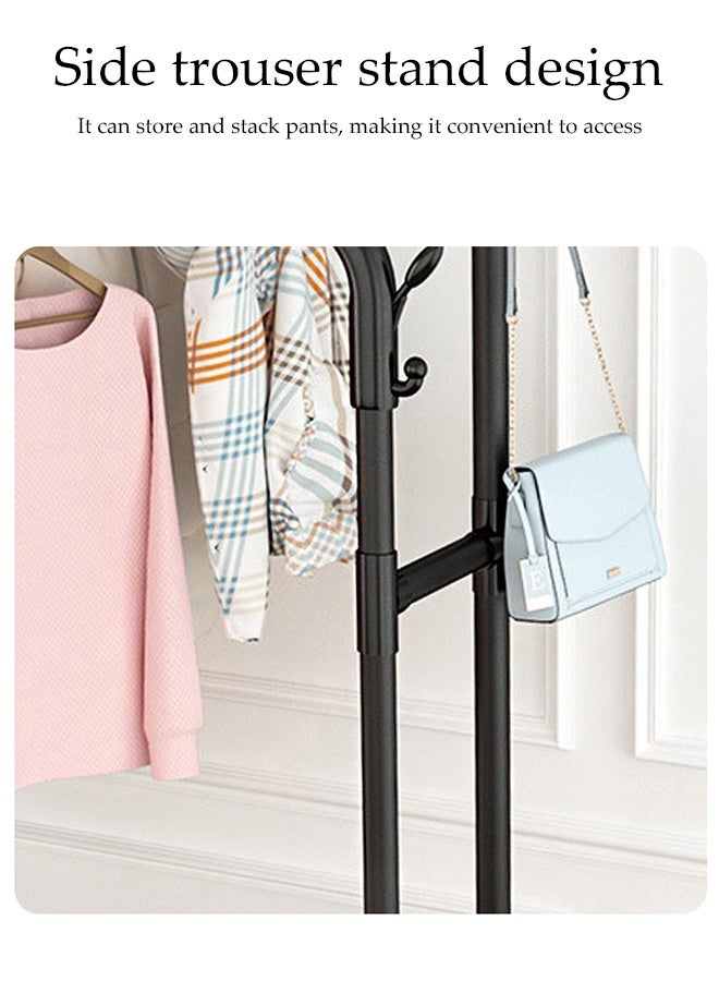 DUNISO Metal Clothing Rack, Multi-functional Bedroom Clothing Rack with Bottom Shelf for Hanging Clothes, Coats, Skirts, Shirts, Sweaters, Black - Image 4