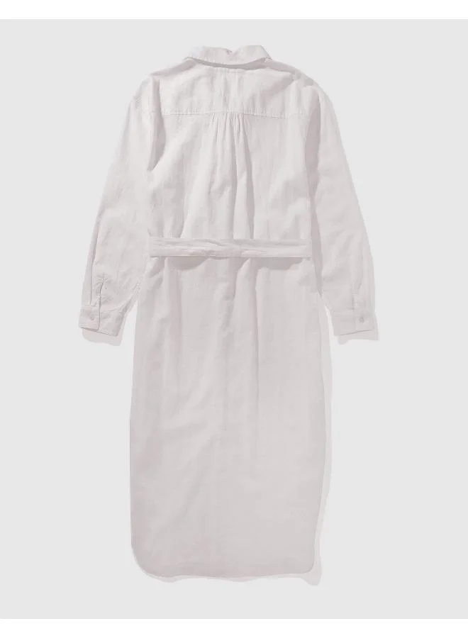 American Eagle Belted Linen Dress