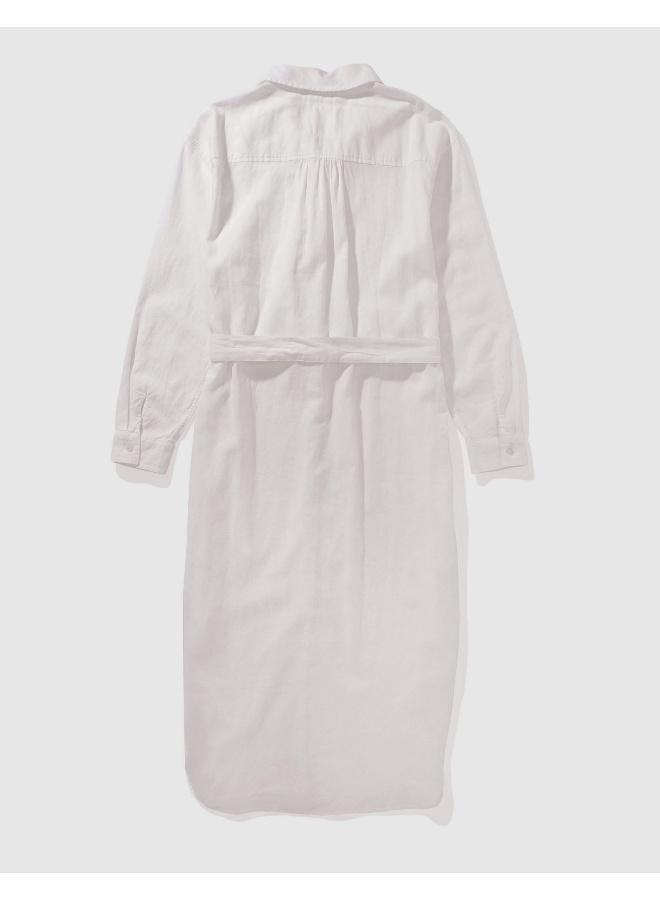 Aerie Belted Linen Dress - Image 2