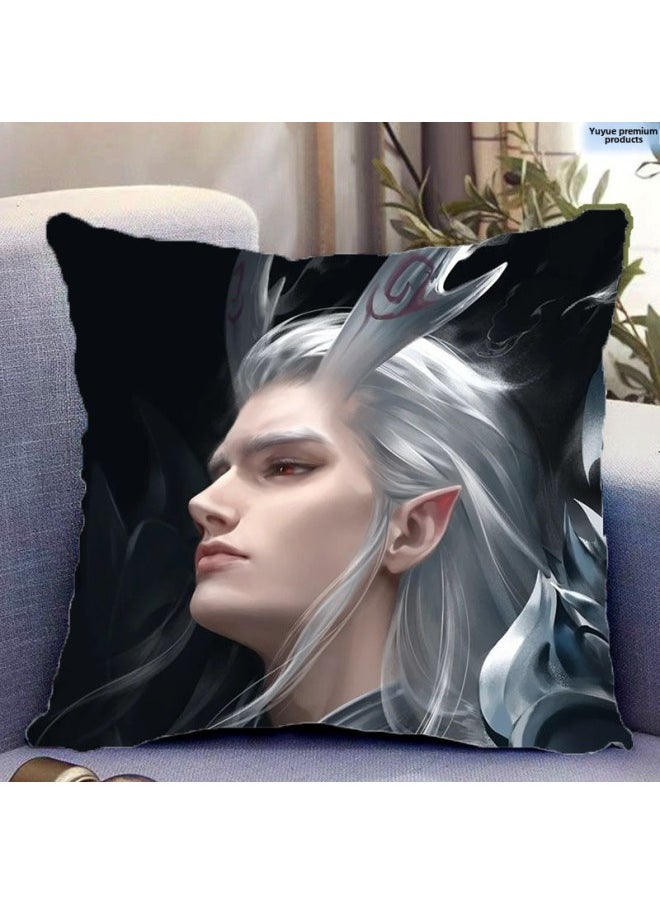 What Kind Of Pillow Around What Kind Of Pillow What Kind Of Magic Boy 2 Sea Ao Bing Ao Guang Ao Leap Shen Male Leopard Animation Gift Can Be-Specifications:1-Color:50*50cm (gift Giving)-bright Satin  - Image 5