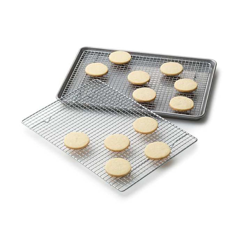 Professional Cross Wire Cooling Rack Half Sheet Pan Grate 1612 x 12 Drip Screen Set of 2