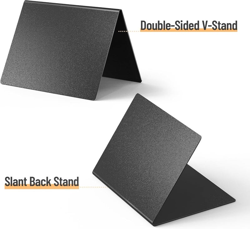 Climberty ® 12Pcs Mini Chalkboard Signs, Blank Dry-Erase Message Boards for Buffet, Banquet, Cafe & Food Display, Double-Sided Triangle Table Stands, 100x75mm, with Pen & Microfiber Wipe Cloth - Image 3