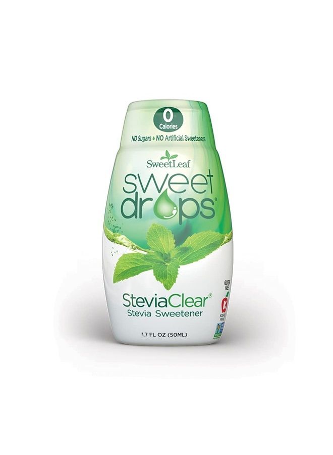 Sweet Drops Liquid Stevia Sweetener, SteviaClear, 1.7 Ounce (SD-CLR)