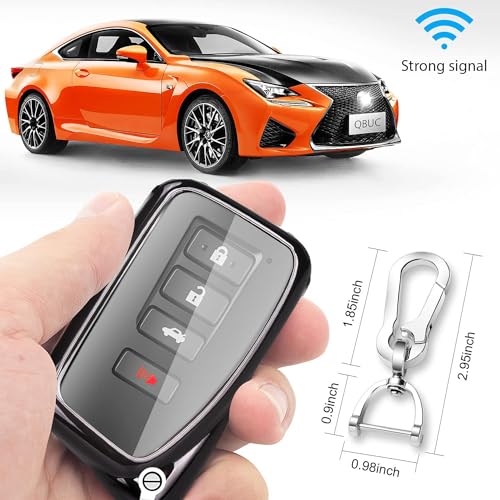 QBUC for Lexus Key fob Cover, TPU Car Key Case Protector with Keychain Compatible with Lexus 2014-Up RX is ES GS LS NX RS GX LX RC LC - Image 4