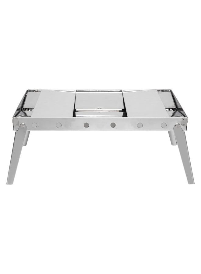 السنيدي شواية رحلات، موقد شواء متنقل، فضي، مقاس 60*30*25 سم - Image 3