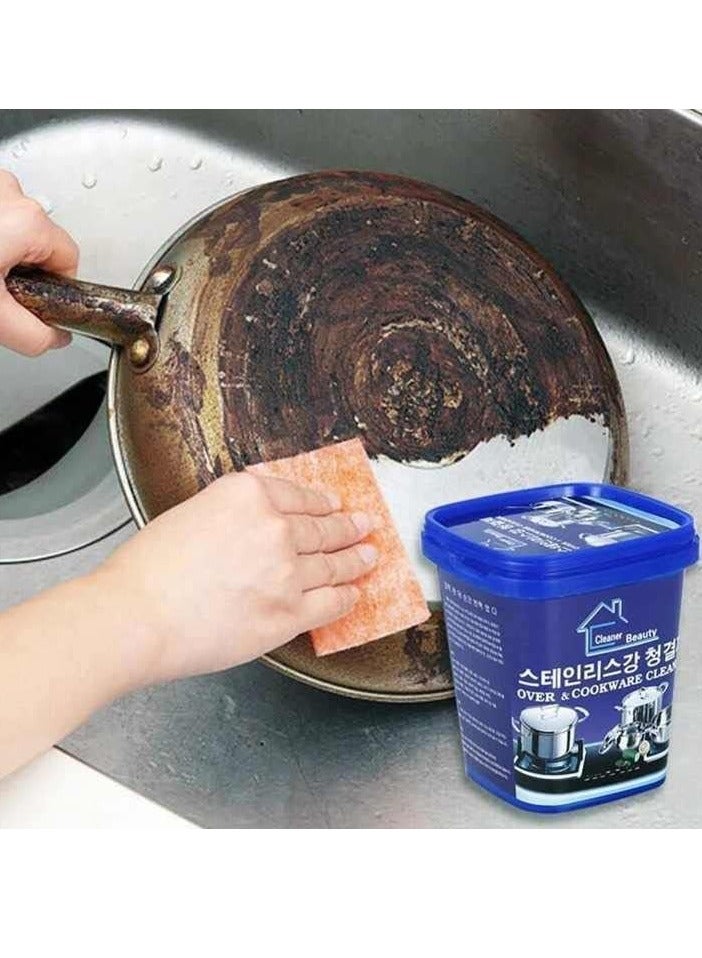 Multipurpose Quickly Cleaners and Polish Remover Surfaces Oven & Cookware Stainless Steel Cleaning Paste Remove Stains from Pots, Pans and Utensils (Multicolor) - Image 1