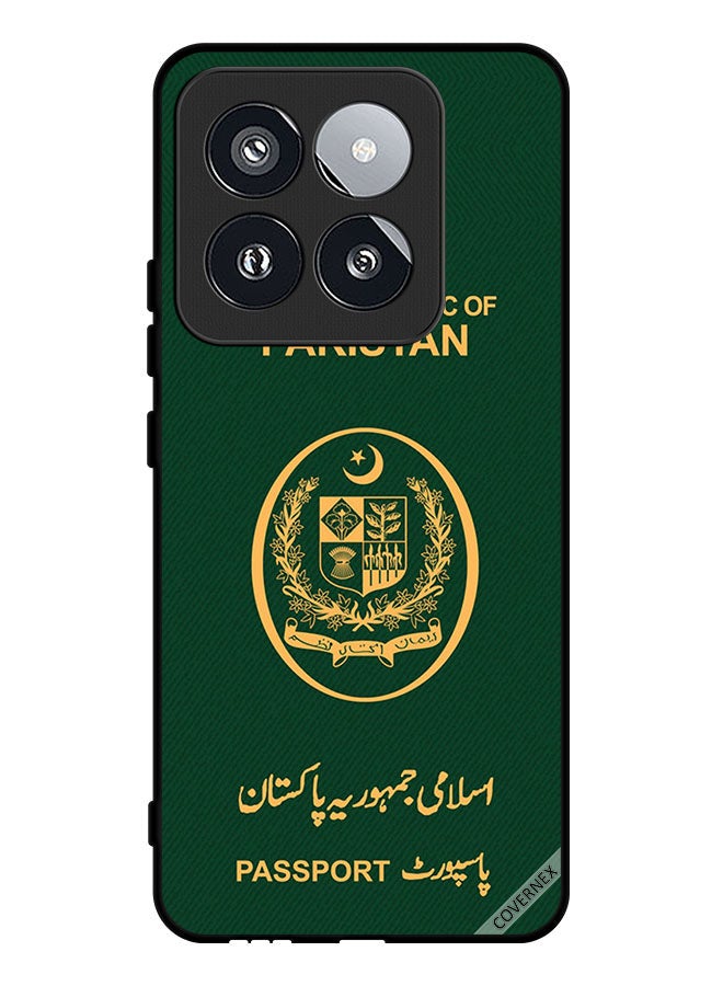 Covernex Protective Case Cover For Xiaomi 14 Pro Pakistan Passport Pattern - Image 1