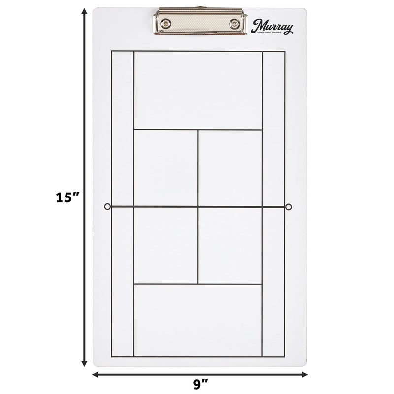 Murray Sporting Goods Dry Erase Coaches Clipboard | Double-Sided Dry Erase White Board (Tennis) - Image 5