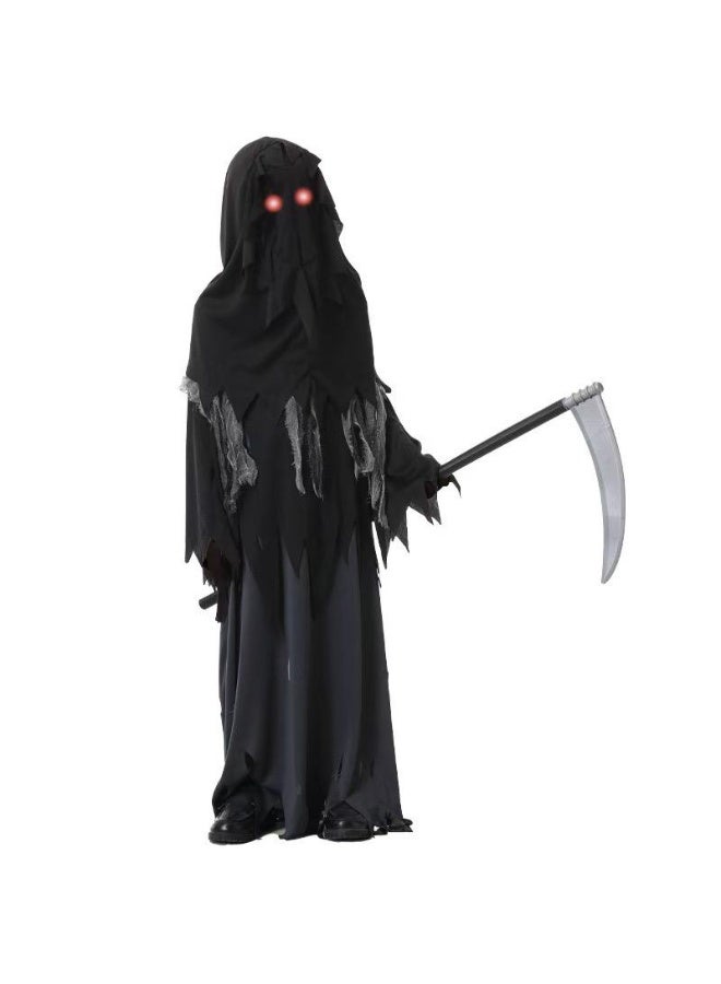 Home Smart Grim Reaper Costume Dress for Boys and Girls Halloween Fancy Dress for Stage Performance, Themed Party and Party Favor (Black,) - Image 1