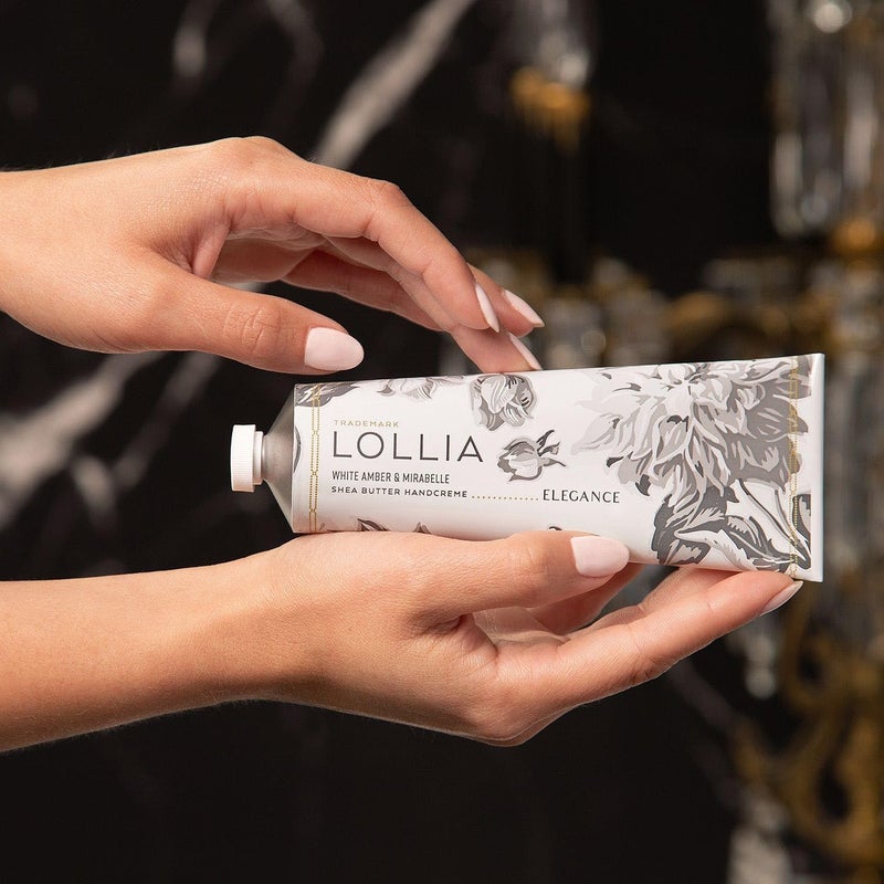 LOLLIA Elegance Handcreme, 4 oz. â€“ White Amber & Mirabelle â€“ Scented Hand Cream for Women, Moisturizing Hand Lotion for Dry Hands, Shea Butter & Cocoa Butter, Quick Absorbing Lotion - Image 5
