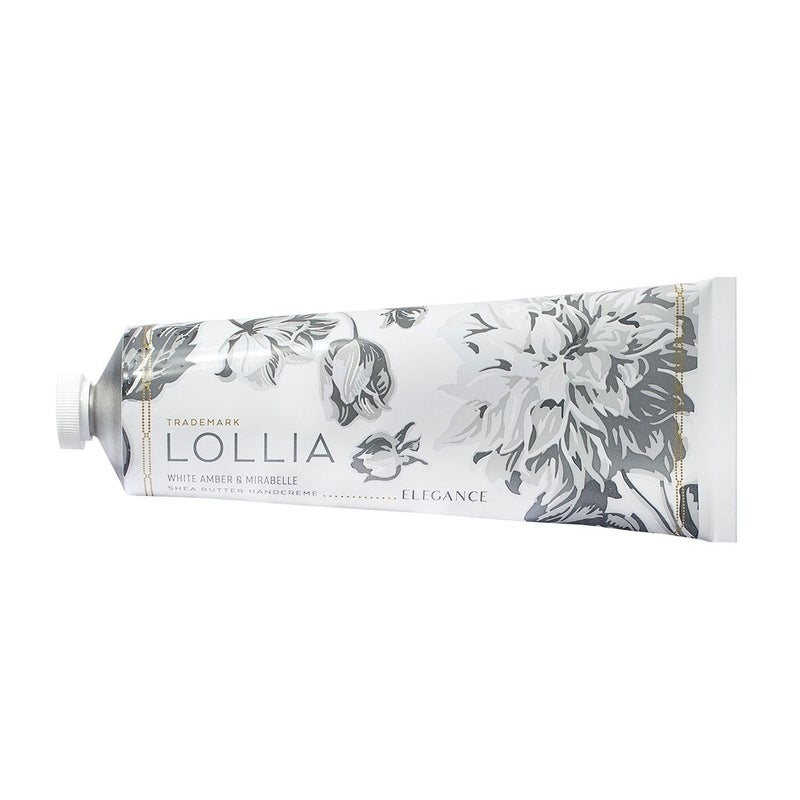 LOLLIA Elegance Handcreme, 4 oz. â€“ White Amber & Mirabelle â€“ Scented Hand Cream for Women, Moisturizing Hand Lotion for Dry Hands, Shea Butter & Cocoa Butter, Quick Absorbing Lotion - Image 1