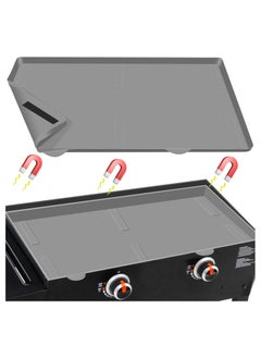 KASTWAVE Griddle Silicone Mat, 17" Magnetic Protective Cover Mats for Blackstone, Heavy Duty Food Grade Silicone Griddle Mat, Blackstone accessories, Grey  - Image 1