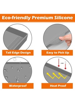 KASTWAVE Griddle Silicone Mat, 17" Magnetic Protective Cover Mats for Blackstone, Heavy Duty Food Grade Silicone Griddle Mat, Blackstone accessories, Grey  - Image 5