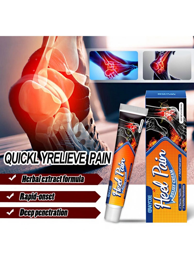 2 Pieces Of Heel Pain Relief Cream，Deeply Relieve Fascial Inflammation, Treat Foot Pain And Swelling