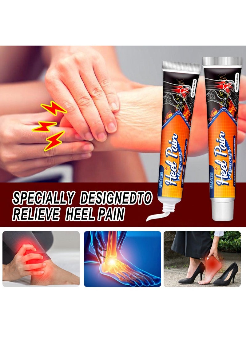 2 Pieces Of Heel Pain Relief Cream，Deeply Relieve Fascial Inflammation, Treat Foot Pain And Swelling