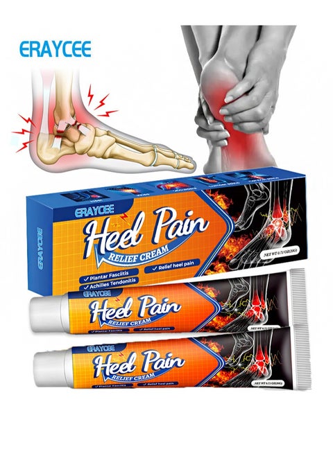 2 Pieces Of Heel Pain Relief Cream，Deeply Relieve Fascial Inflammation, Treat Foot Pain And Swelling