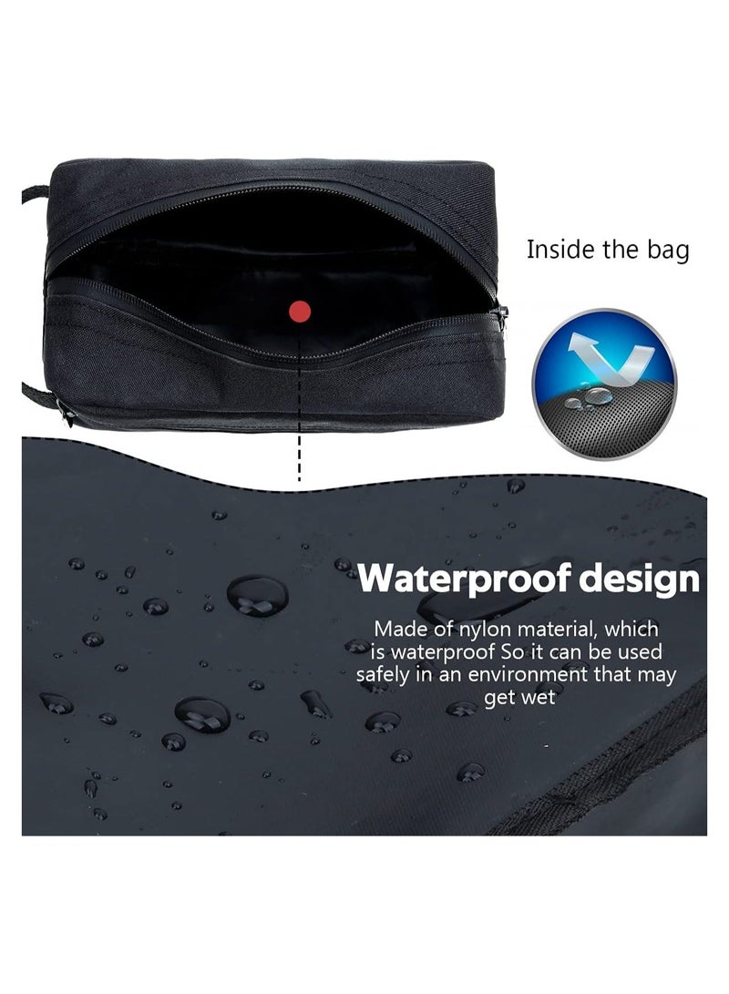 Toiletry Bag Hanging Dopp Kit for Men, Water Resistant Shaving Bag with Large Capacity, Travel waterproof (Black) - Image 2