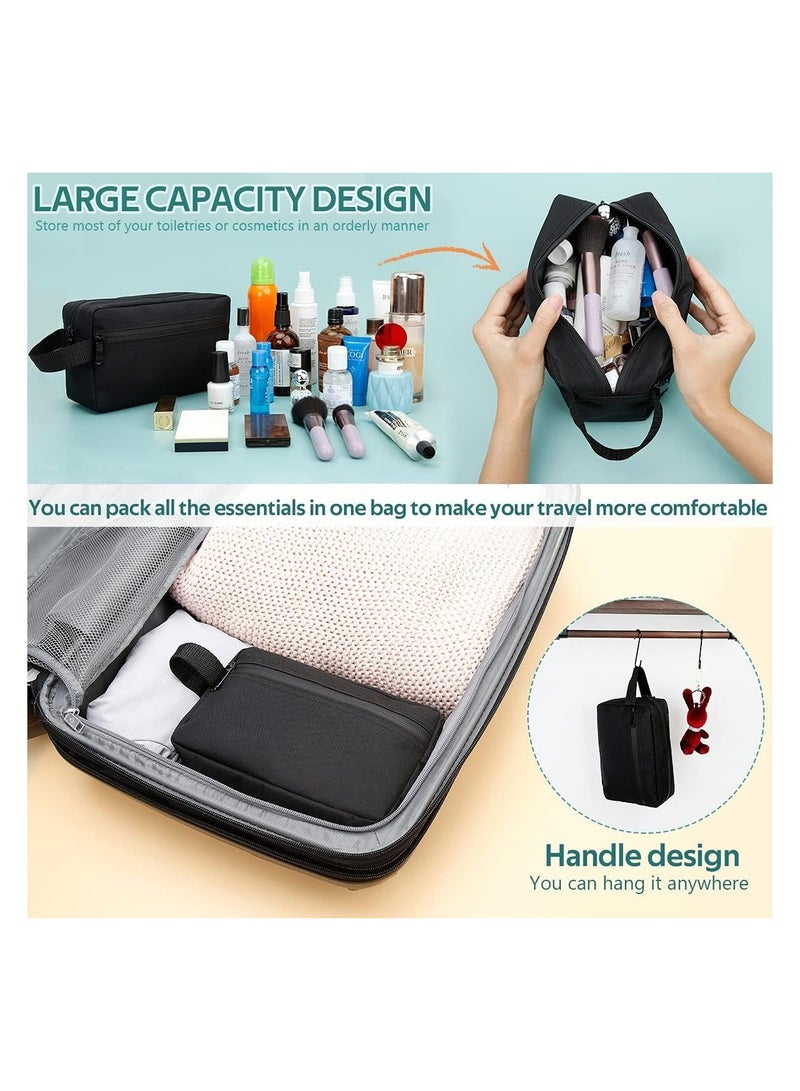 Toiletry Bag Hanging Dopp Kit for Men, Water Resistant Shaving Bag with Large Capacity, Travel waterproof (Black) - Image 3