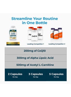 Nature's Lab Gold Coq10 + Alpha Lipoic Acid + Acetyl Lcarnitine Hcl  - Image 4