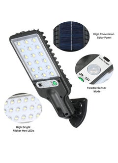 مصباح شمسي خارجي 18 LED مع حساس حركة PIR - 3 أوضاع إضاءة (حركة/خافت/ثابت)، مقاوم للماء IP44، بطارية 1200 مللي أمبير، شحن بالطاقة الشمسية، إضاءة تلقائية لحديقة، ممر، فناء