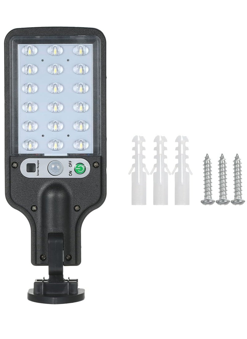 بلو فاير - مصباح شمسي خارجي 18 LED مع حساس حركة PIR - 3 أوضاع إضاءة (حركة/خافت/ثابت)، مقاوم للماء IP44، بطارية 1200 مللي أمبير، شحن بالطاقة الشمسية، إضاءة تلقائية لحديقة، ممر، فناء - Image 1