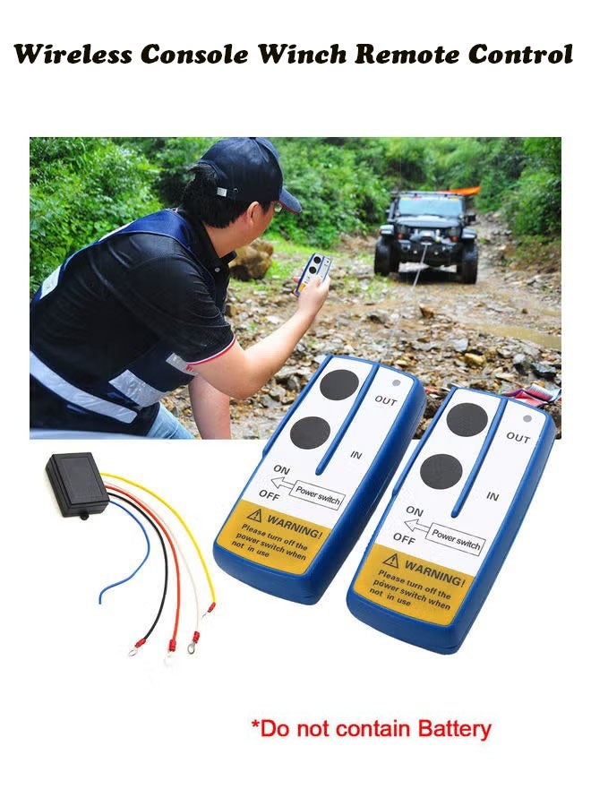 NIBEMINENT Universal 12V Wireless Console Winch Remote Control Kit For Jeep ATV SUV - Image 1