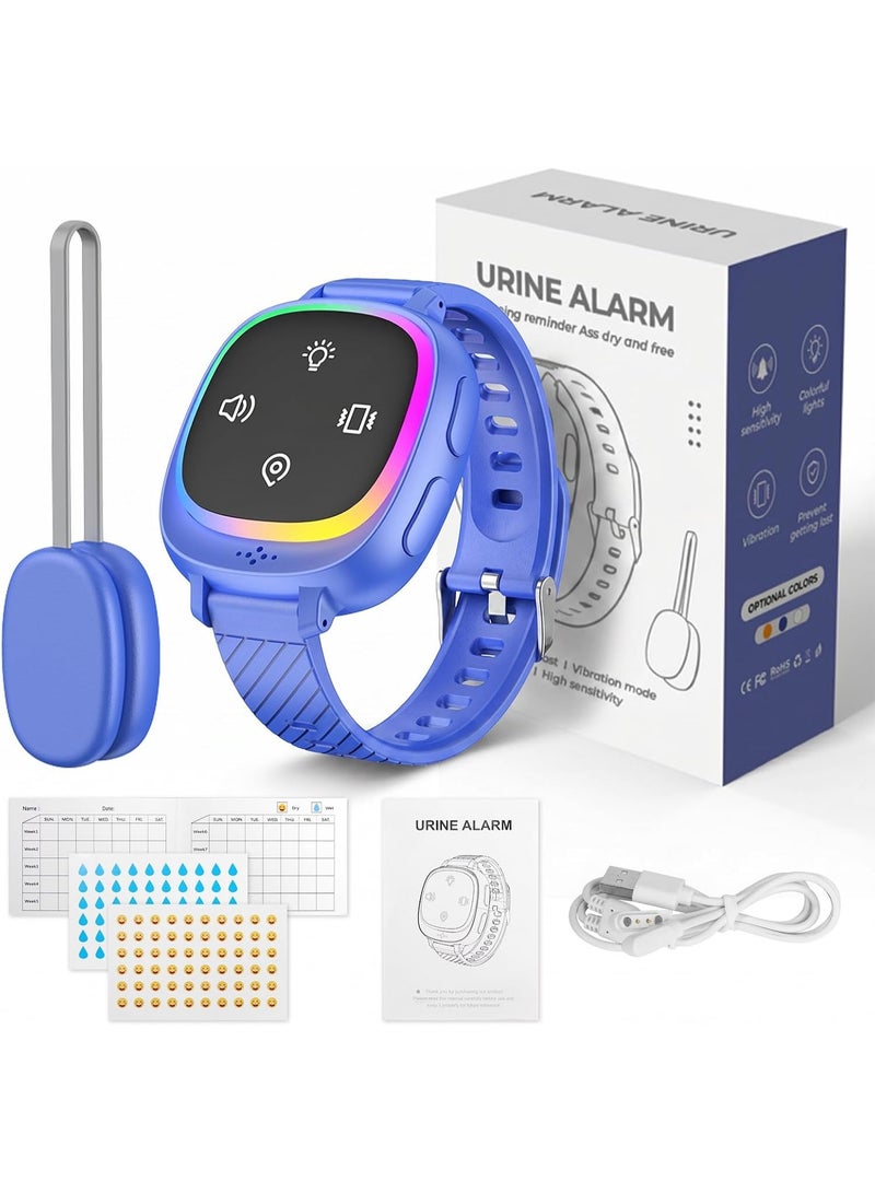 Arabest Wireless Bedwetting Alarm for Boys and Girls,Stop Bed Wetting for Kids&Elderly,Pee Alarm with USB Rechargeable Sensor,,Vibration & Sound Alert.GPS Anti-Loss and Bluetooth Control(Blue) - Image 1