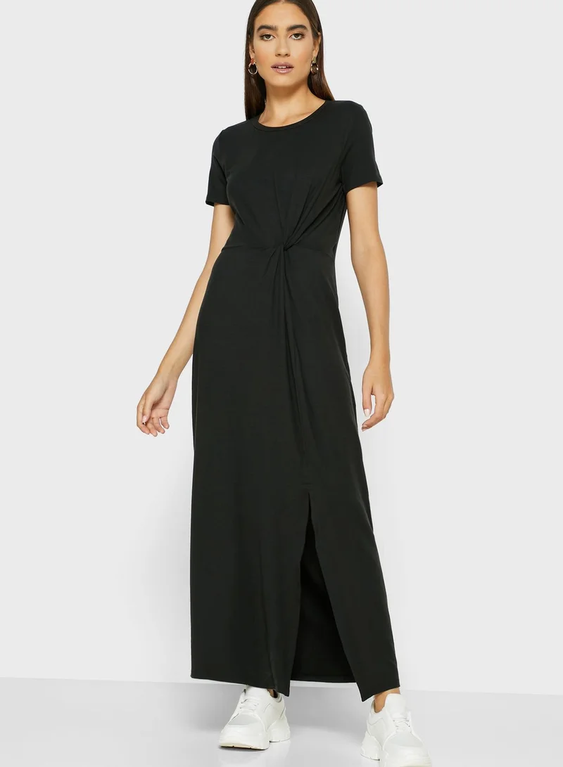 VERO MODA Front Split Ruched Detail Dress