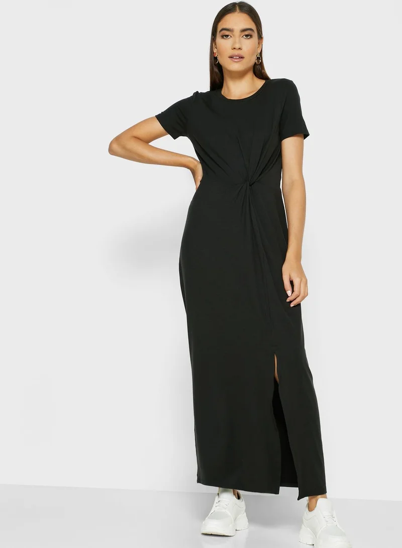 VERO MODA Front Split Ruched Detail Dress