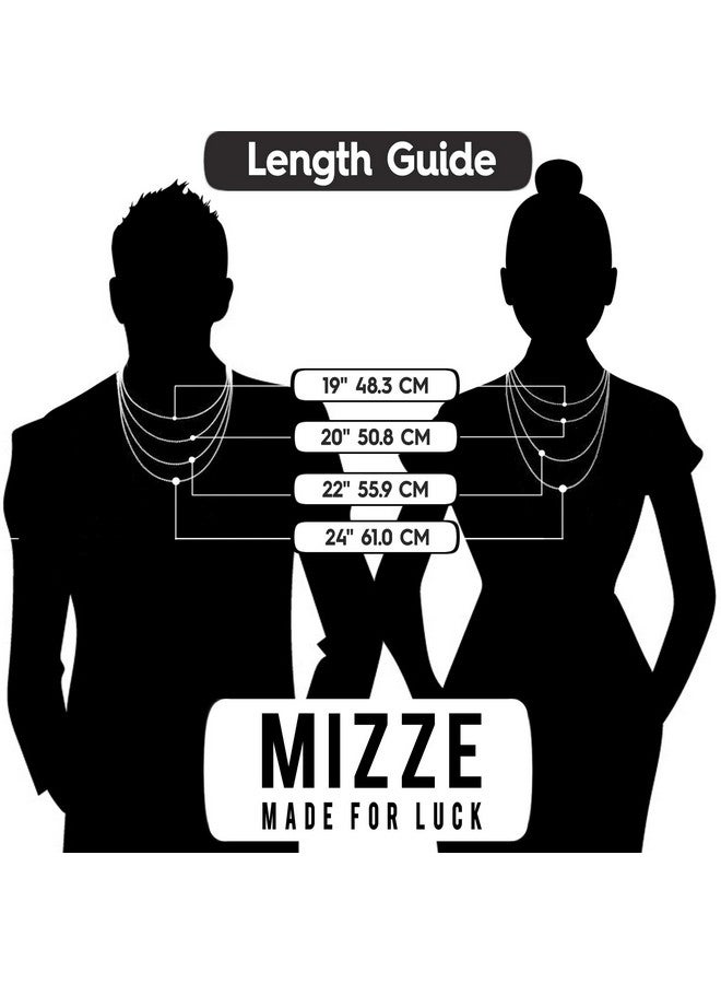 MIZZE Made for Luck 20" Length 0.7 Mm Italian Made Sterling Silver Box Chain With Spring Ring Clasp For Men & Women, Nickel Free And Includes Jewelry Care Kit - Image 5