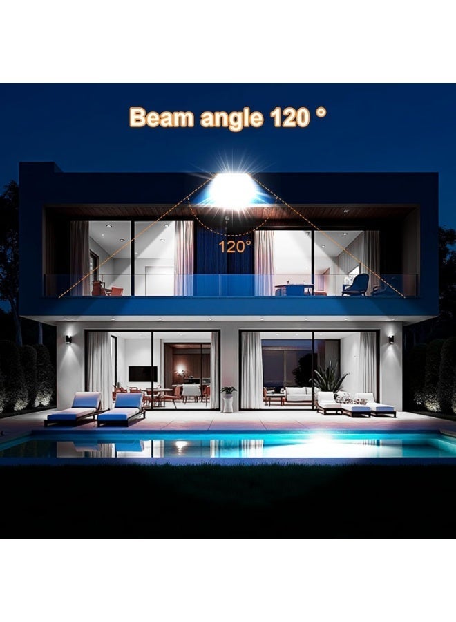كشاف LED خارجي 150 واط مقاوم للماء IP65 ضوء أبيض بارد 6500K سطوع 10000 لومن هيكل من الألمنيوم كشاف أمني عالي القدرة 230 فولت - شركة ألمانية - Image 2