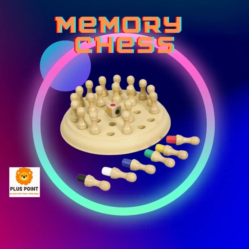PLUSPOINT Memory Chess Game Color Memory Plastic Chess Block Board Colour Memorise Match Stick Chess Parent-Child Interaction Toy, Brain Teaser for Age 3 and Up and Kitty Party Games - Image 2