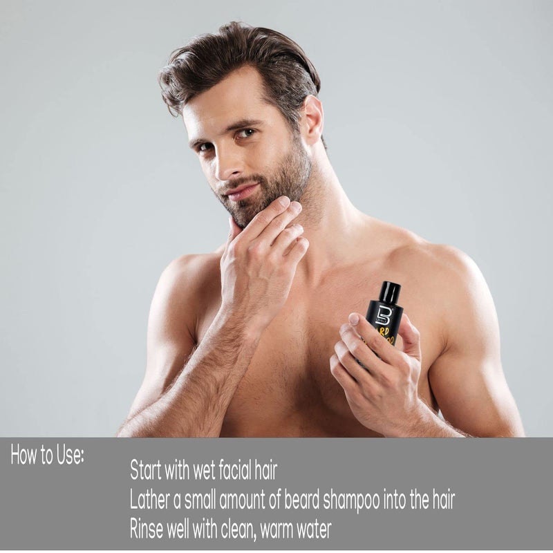 L3 Level 3 Beard Shampoo - Cleanse and Nourish your Facial Hair - Softens and Tames Frizzy Beards - Image 5