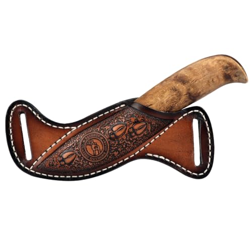 TOURBN Tourbon Leather Fixed Blade Knife Sheath Pocket Folding Knives Holder for 1.5" Wide Belt Right Side Draw EDC Tools Holster - Image 1