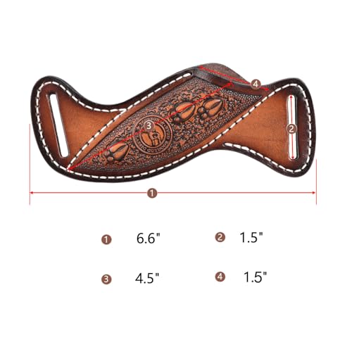 TOURBN Tourbon Leather Fixed Blade Knife Sheath Pocket Folding Knives Holder for 1.5" Wide Belt Right Side Draw EDC Tools Holster - Image 5