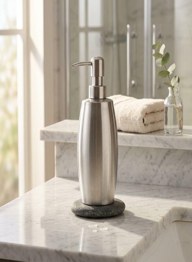 Portible Premium Stainless Steel Soap Dispenser 350ml with Refillable Pump Bottle | Rust Resistant Liquid Handwash Dispenser for Restaurant, Hotel Room, Bathroom & Commercial Use - Image 1
