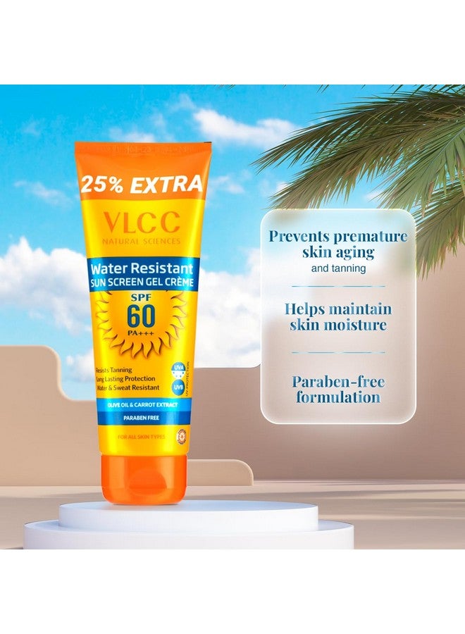 VLCC Water Resistant SPF 60 PA+++ Sunscreen Gel Cream | Helps Reduce Tanning and Premature Skin Aging | Paraben-Free Formulation | All Skin Types | 4.41 Oz/125 g - Image 3