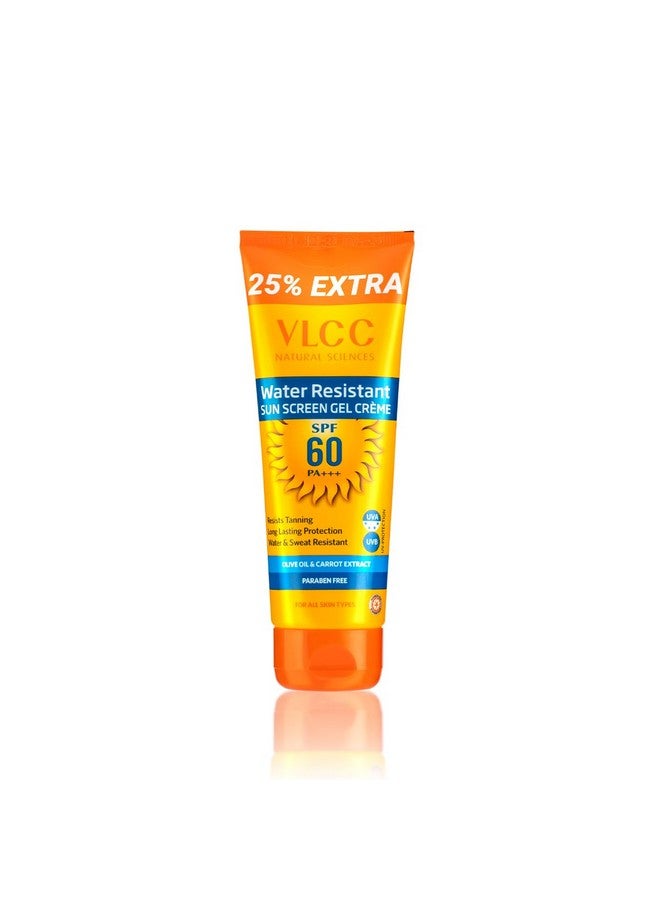 VLCC Water Resistant SPF 60 PA+++ Sunscreen Gel Cream | Helps Reduce Tanning and Premature Skin Aging | Paraben-Free Formulation | All Skin Types | 4.41 Oz/125 g - Image 1