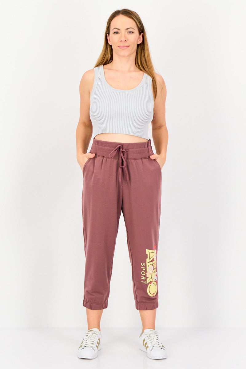 Aeropostale سروال رياضي نسائي مناسب للتدريب، موف - Image 4
