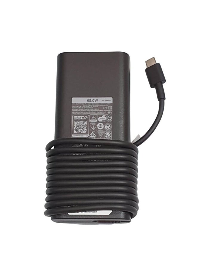 Lap-Tech High-Quality Dell 65W USB-C Compatible Replacement Laptop Adapter – 20V/3.25A, 15V/3A, 9V/3A, 5V/3A – Works with Dell Inspiron 13 5000 (5310), Latitude 7320 2-in-1, XPS 13 7390 - Image 1