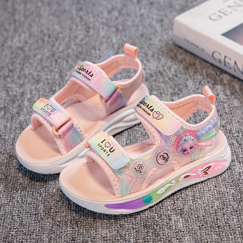 Children'S Shoes Sandals Summer Children'S Princess Aisha Beach Shoes Fashionable Brand Big Children'S Girls Summer Beach - Image 4