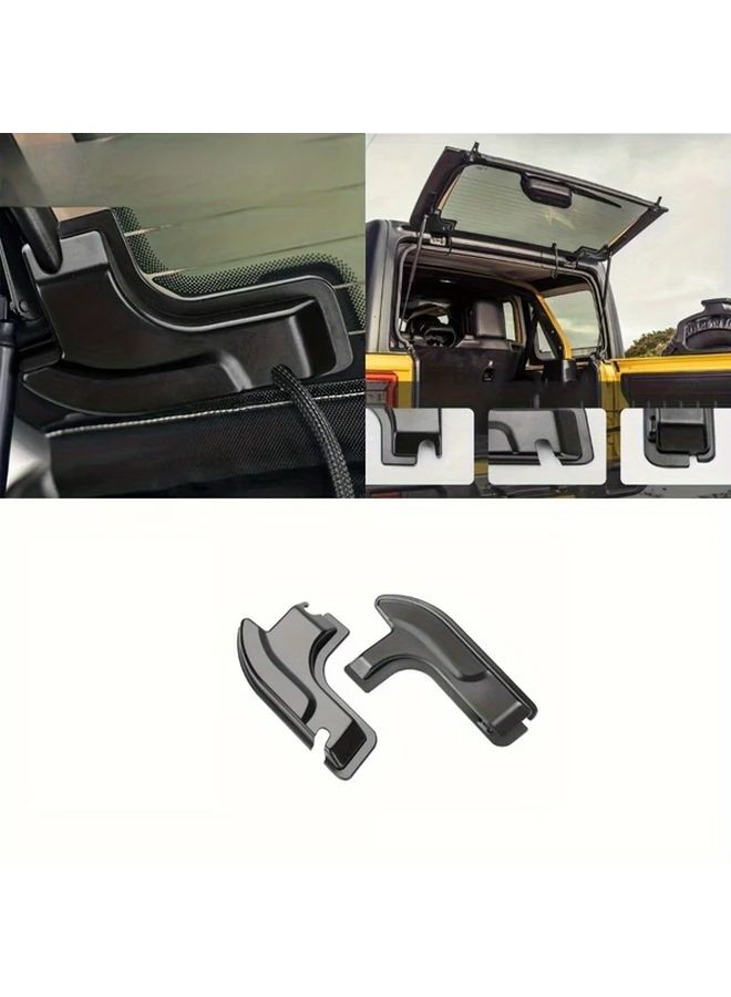 ABS Rear Window Defogger Cable Covers With LED Lights For Jeep Wrangler JL 4xe 2pcs Black - Image 1