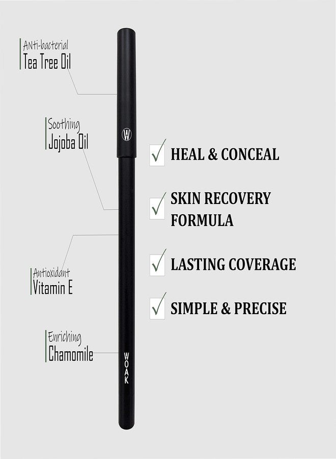 WOAK Stealth Fighter Pen - Concealer for Men - Hybrid Skin Care - Hide and Fight Blemishes (Tan) - Image 3