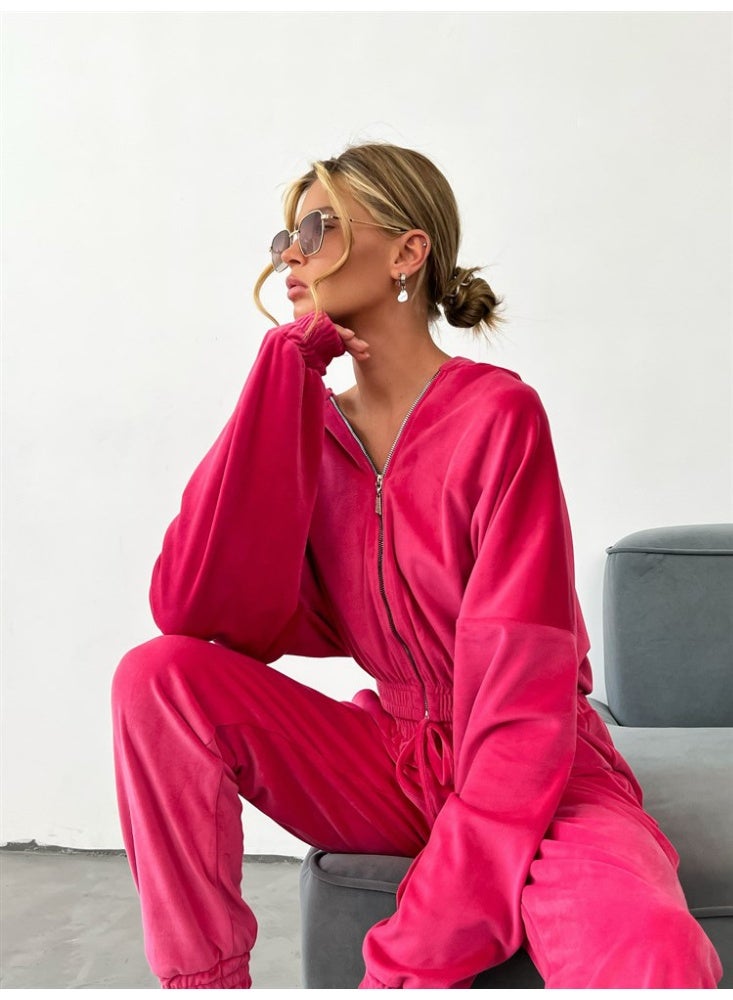 NIBEMINENT Women Two Piece Sets Long Sleeve Hoodies+Pants Solid Color Tracksuit Female Casual Sportswear  Spring Autumn Fashion Outfits - Image 3